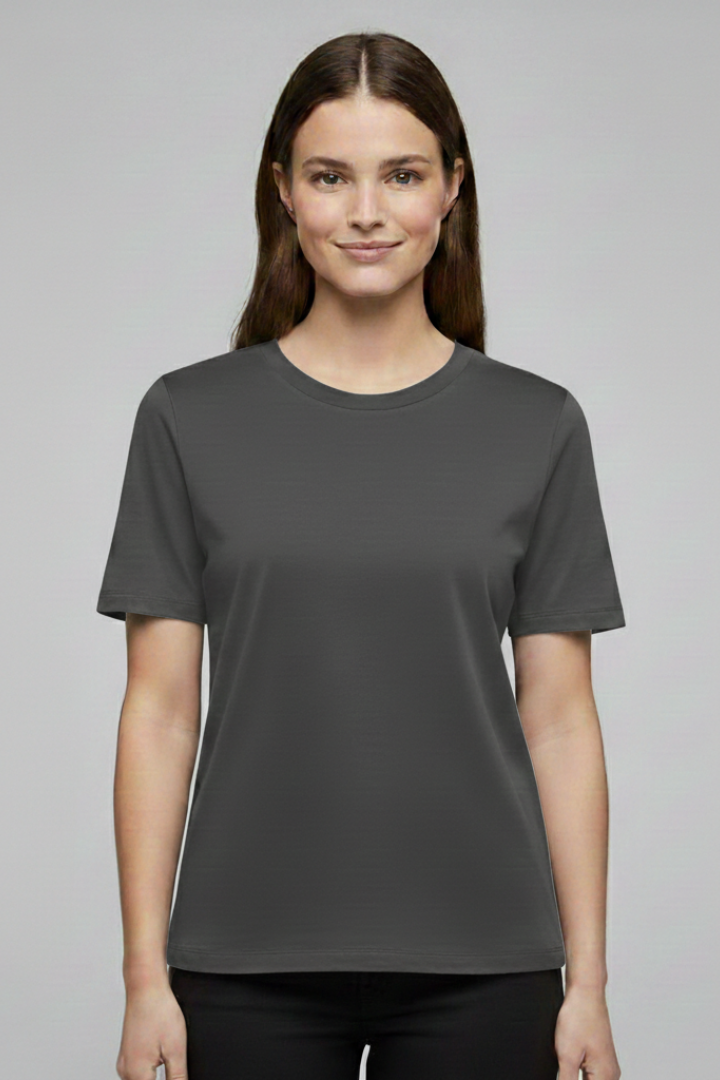T-shirt da Donna con Scollo Rotondo e Maniche Corte