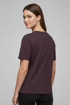 T-shirt da Donna con Scollo Rotondo e Maniche Corte