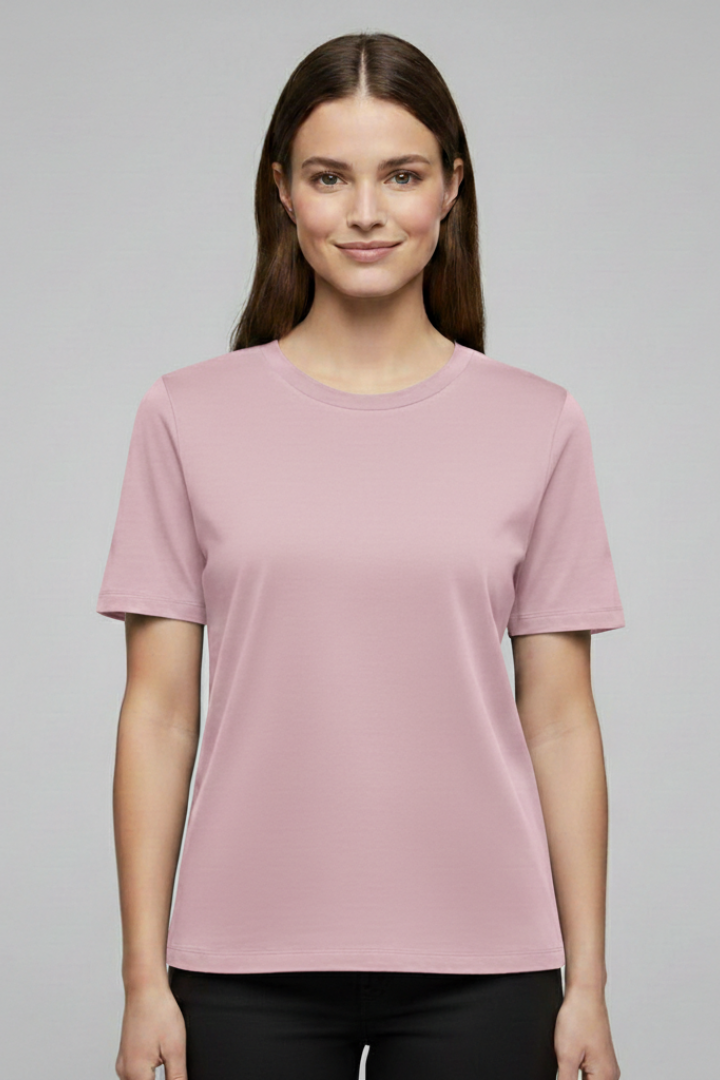 T-shirt da Donna con Scollo Rotondo e Maniche Corte