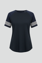 T-shirt da Donna con Maniche Raglan e Polsini a Righe