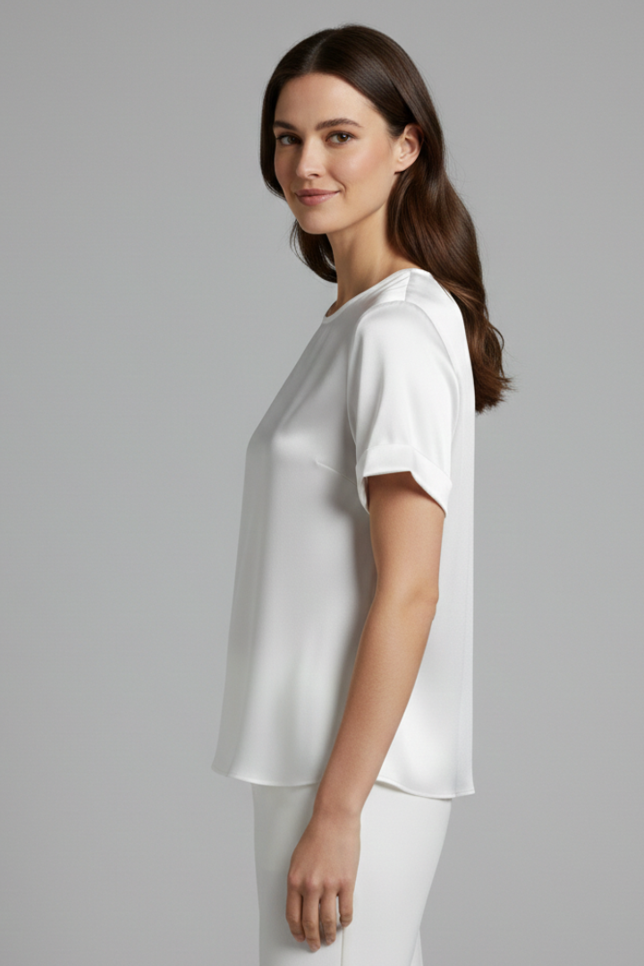 T-shirt da Donna con Girocollo e Maniche Corte