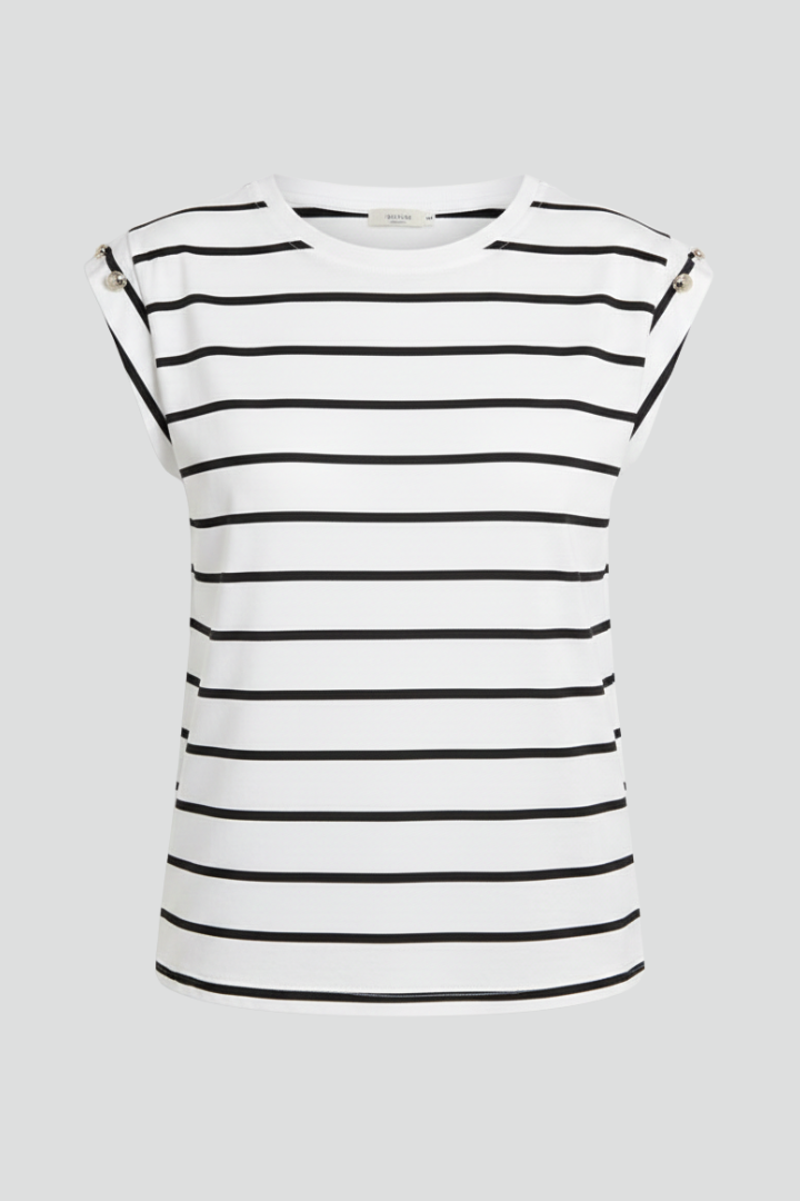 T-shirt da Donna con Scollo Rotondo e Taglio Senza Maniche
